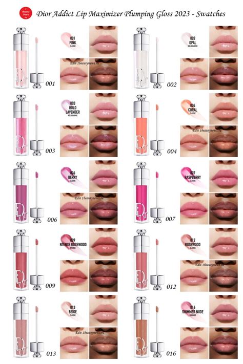 dior lip maximizer 19|dior lip gloss color chart.